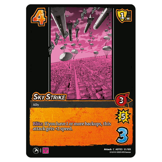Sky Strike card from the Attack on Titan set Apocalypse 051/189 03