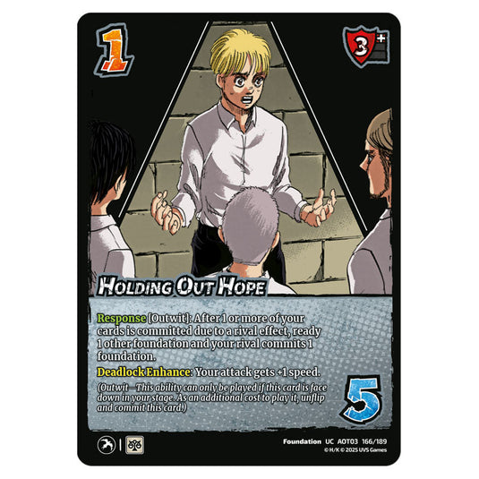 Holding Out Hope card from the Attack on Titan set Apocalypse 166/189 03