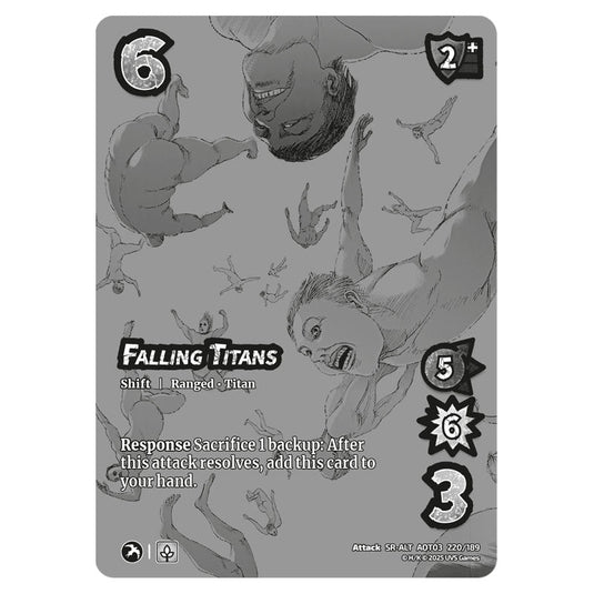 Falling Titans // Zeke's Dream Becoming Real (Alternate Art) card from the Attack on Titan set Apocalypse 220/189 03