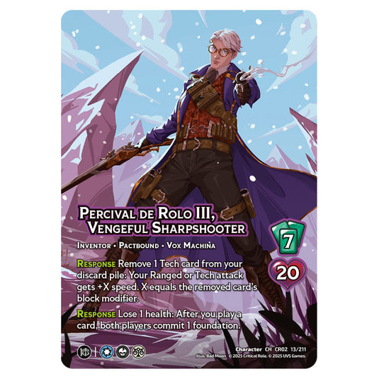 Percival de Rolo III, Vengeful Sharpshooter card from the Crtical Role set Heroes of Exandria