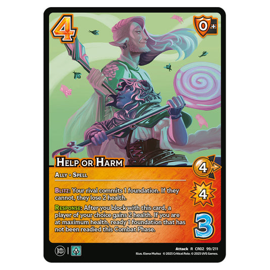 Help or Harm card from the Crtical Role set Heroes of Exandria