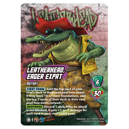 Leatherhead, Eager Expat card from the Teenage Mutant Ninja Turtles set