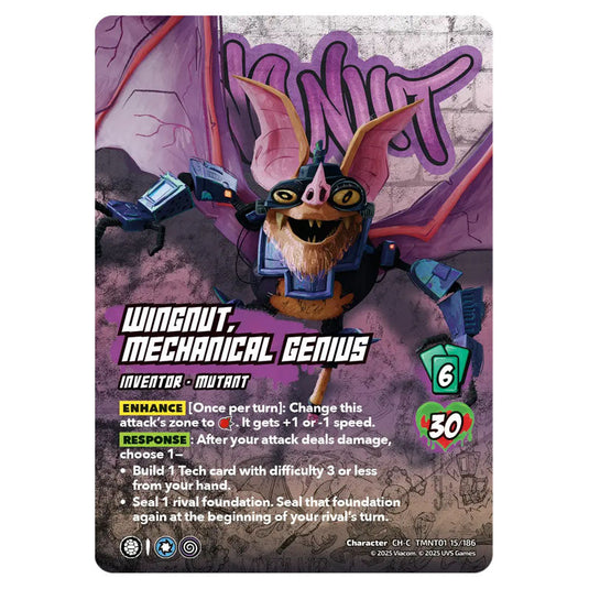 Wingnut, Mechanical Genius card from the Teenage Mutant Ninja Turtles set