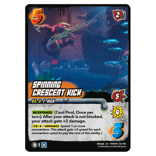Spinning Crescent Kick card from the Teenage Mutant Ninja Turtles set