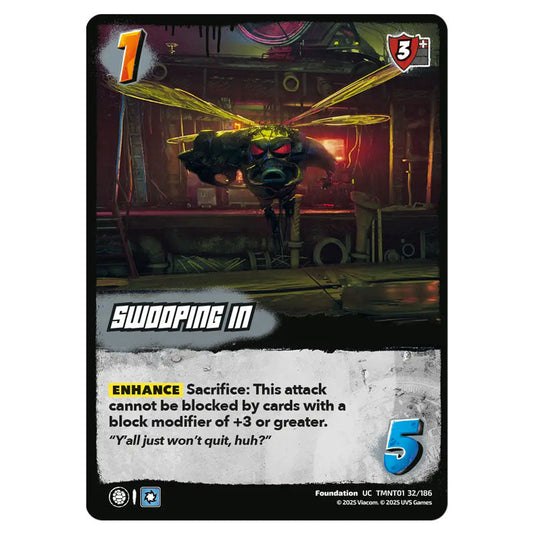 Swooping In card from the Teenage Mutant Ninja Turtles set