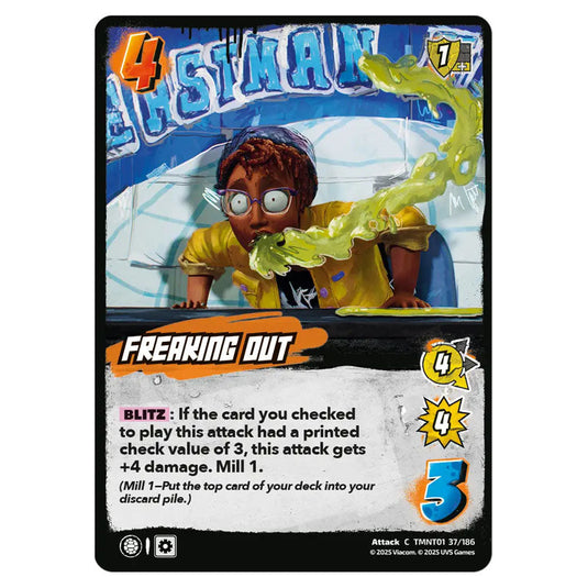 Freaking Out card from the Teenage Mutant Ninja Turtles set