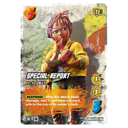 Special Report card from the Teenage Mutant Ninja Turtles set