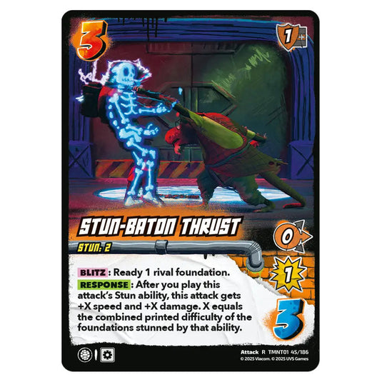 Stun-Baton Thrust card from the Teenage Mutant Ninja Turtles set