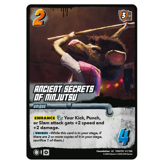 Ancient Secrets of Ninjutsu card from the Teenage Mutant Ninja Turtles set