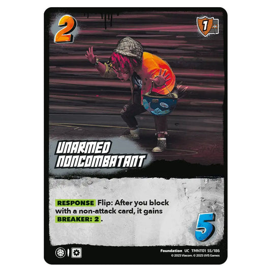 Unarmed Noncombatant card from the Teenage Mutant Ninja Turtles set