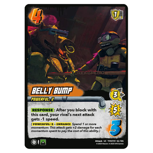 Belly Bump card from the Teenage Mutant Ninja Turtles set