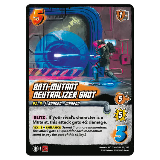 Anti-Mutant Neutralizer Shot card from the Teenage Mutant Ninja Turtles set