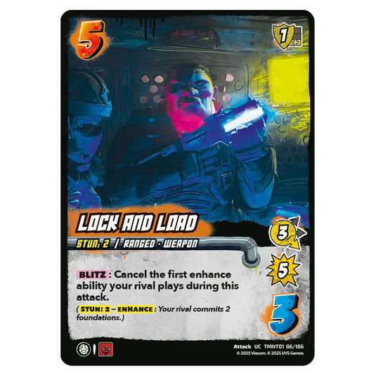 Lock and Load card from the Teenage Mutant Ninja Turtles set