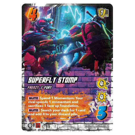 Superfly Stomp card from the Teenage Mutant Ninja Turtles set