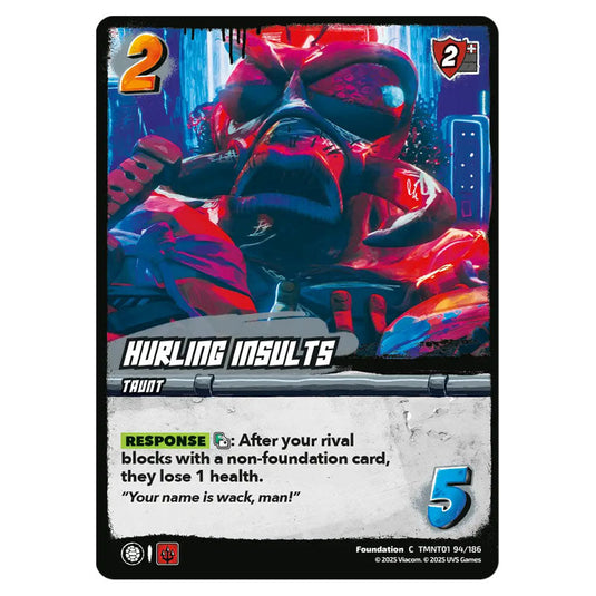 Hurling Insults card from the Teenage Mutant Ninja Turtles set
