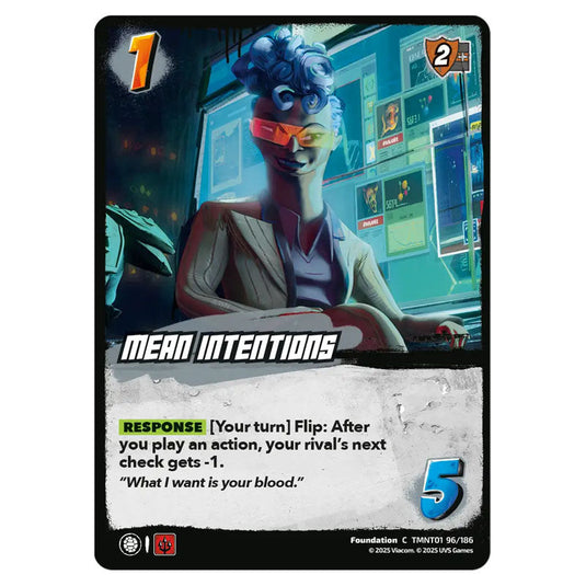 Mean Intentions card from the Teenage Mutant Ninja Turtles set