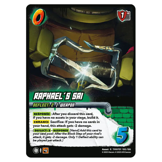Raphael's Sai card from the Teenage Mutant Ninja Turtles set