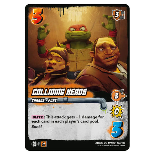 Colliding Heads card from the Teenage Mutant Ninja Turtles set