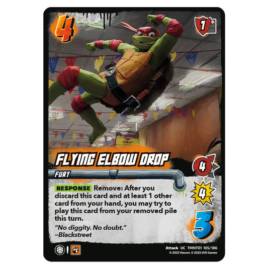 Flying Elbow Drop card from the Teenage Mutant Ninja Turtles set