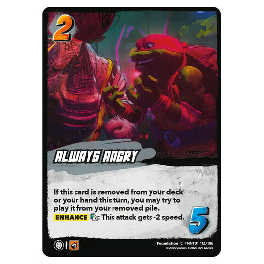 Always Angry card from the Teenage Mutant Ninja Turtles set