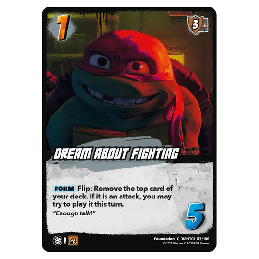Dream About Fighting card from the Teenage Mutant Ninja Turtles set