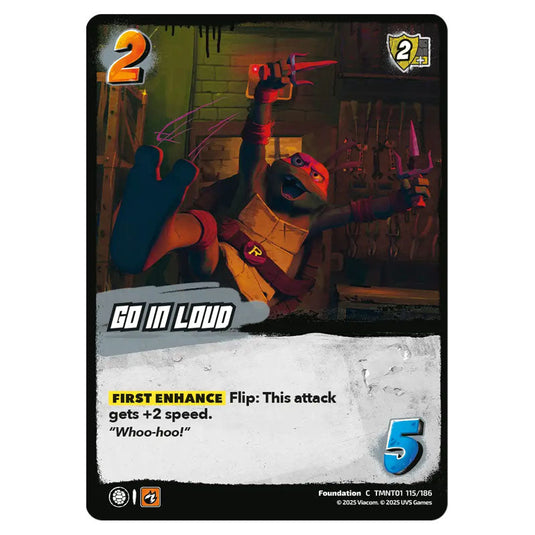 Go In Loud card from the Teenage Mutant Ninja Turtles set