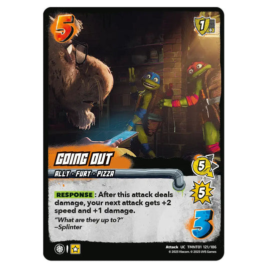 Going Out card from the Teenage Mutant Ninja Turtles set