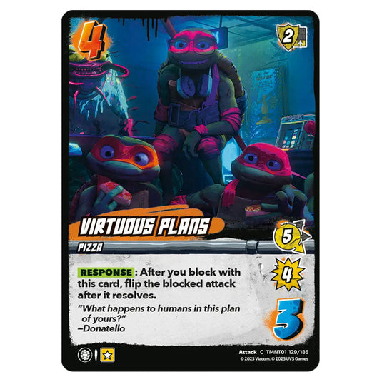 Virtuous Plans card from the Teenage Mutant Ninja Turtles set