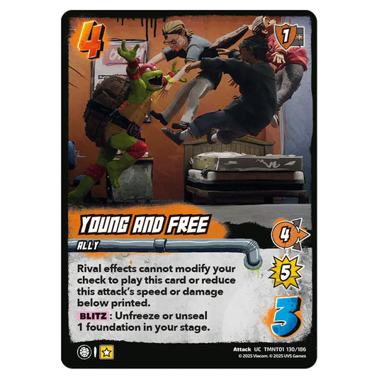 Young and Free card from the Teenage Mutant Ninja Turtles set