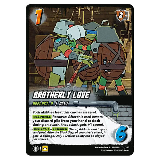 Brotherly Love card from the Teenage Mutant Ninja Turtles set