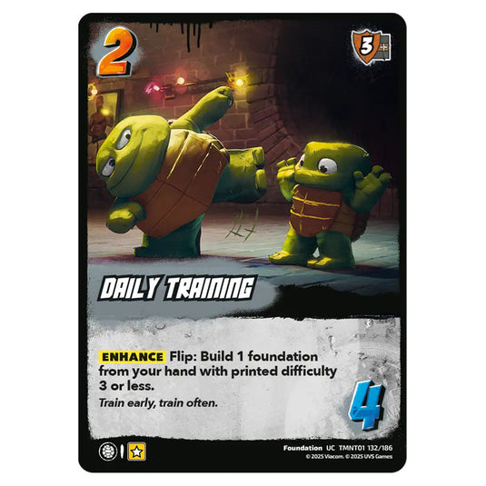 Daily Training card from the Teenage Mutant Ninja Turtles set