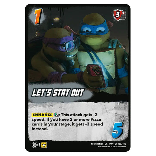 Let's Stay Out card from the Teenage Mutant Ninja Turtles set