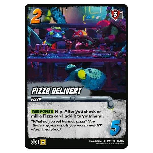 Pizza Delivery card from the Teenage Mutant Ninja Turtles set