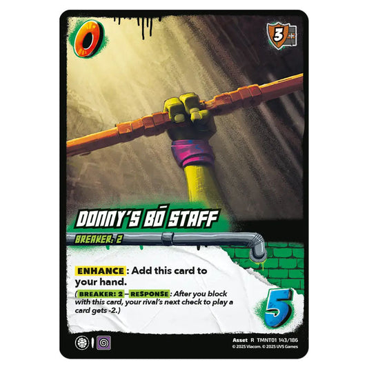 Donny's Bo Staff card from the Teenage Mutant Ninja Turtles set
