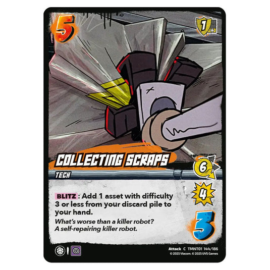 Collecting Scraps card from the Teenage Mutant Ninja Turtles set