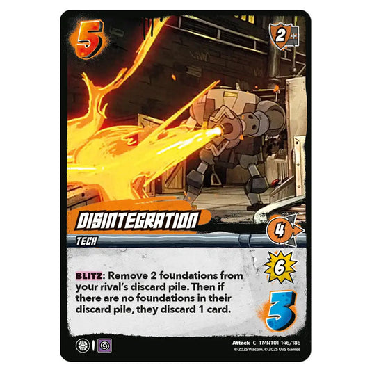 Disintegration card from the Teenage Mutant Ninja Turtles set