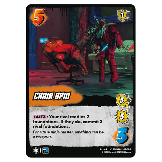 Chair Spin card from the Teenage Mutant Ninja Turtles set