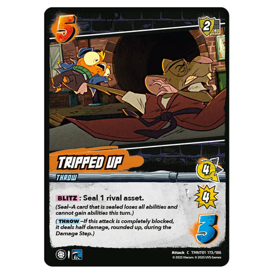 Tripped Up card from the Teenage Mutant Ninja Turtles set