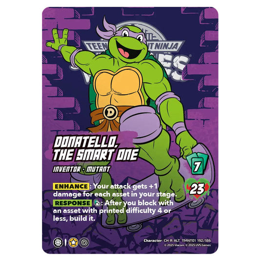 Donatello, The Smart One card from the Teenage Mutant Ninja Turtles set