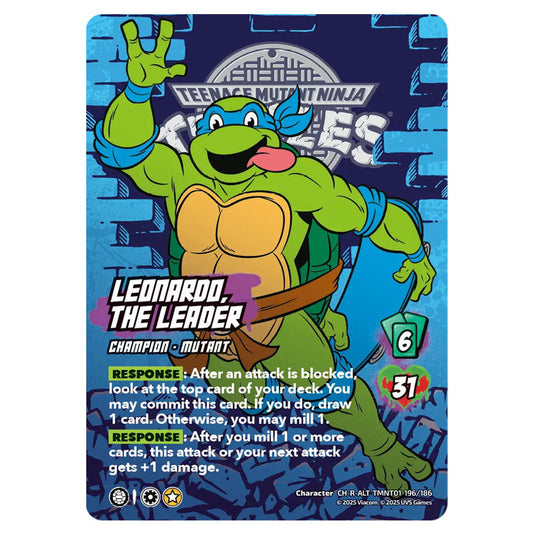 Leonardo, The Leader card from the Teenage Mutant Ninja Turtles set
