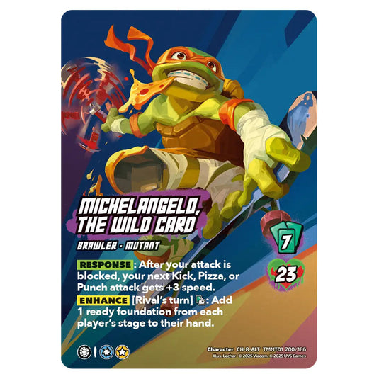 Michelangelo, The Wild Card card from the Teenage Mutant Ninja Turtles set