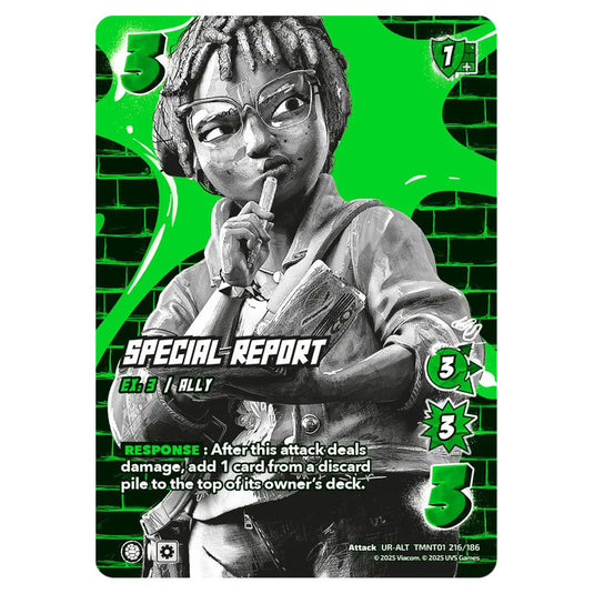 Special Report card from the Teenage Mutant Ninja Turtles set