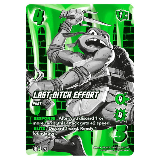 Last-Ditch Effort card from the Teenage Mutant Ninja Turtles set