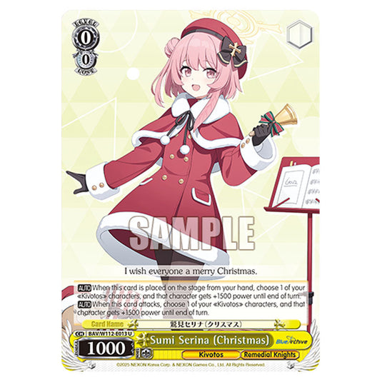 Character BAV/W112-E013 card from the Weiss Schwarz set Blue Archive