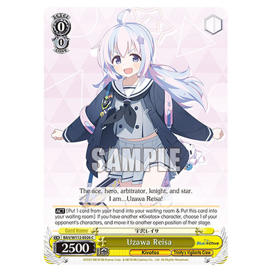 Character BAV/W112-E026 card from the Weiss Schwarz set Blue Archive