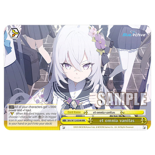 Climax BAV/W112-E034R card from the Weiss Schwarz set Blue Archive