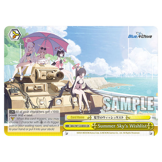 Climax BAV/W112-E035 card from the Weiss Schwarz set Blue Archive