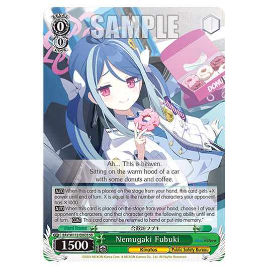Character BAV/W112-E063S card from the Weiss Schwarz set Blue Archive