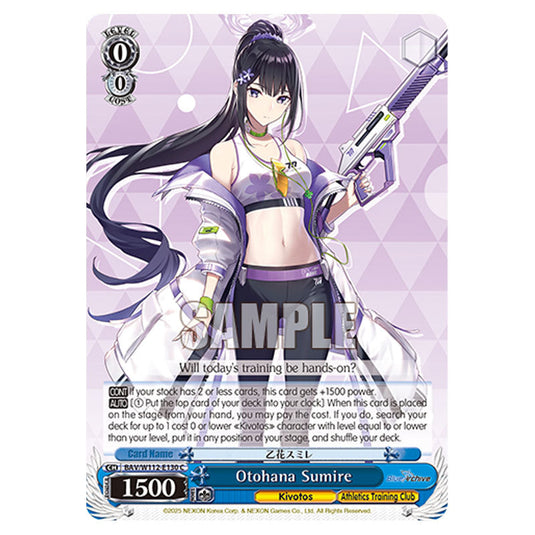 Character BAV/W112-E130 card from the Weiss Schwarz set Blue Archive