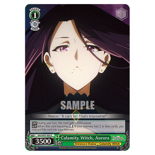 Character EIS/SX07-003 card from the Weiss Schwarz set The Eminence in Shadow
